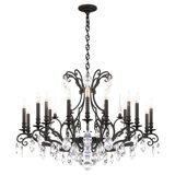 Renaissance Nouveau 18 Light 40in x 27.5in Chandelier in Heirloom Bronze with Clear Heritage Handcut Crystals