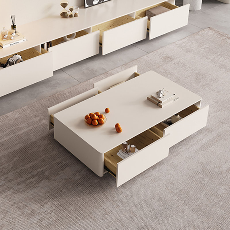 Table basse moderne minimaliste blanche