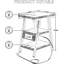 Table d'appoint avec station de charge, table de bout à 3 niveaux, structure en métal Lucky 7, 2 prises de courant et 2 ports USB, pieds réglables, table de chevet pour chambre à coucher, salon, canapé, espaces étroits, gris