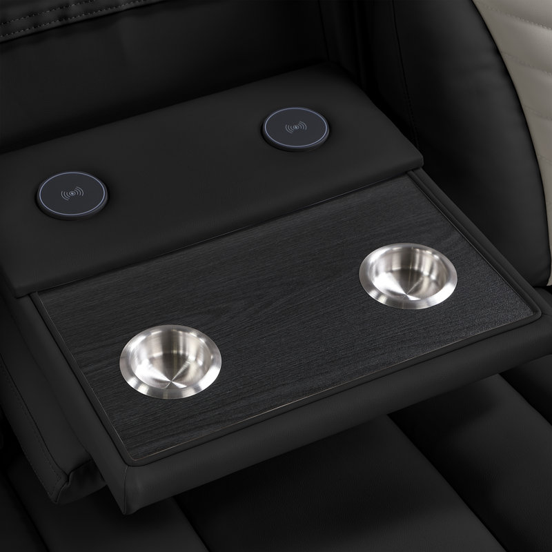 Ensemble de sièges de cinéma inclinables avec accoudoirs, éclairage DEL et audio Bluetooth Apex, 2 Pieces: Sofa, Loveseat