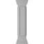 Poteau d'extrémité Newel avec panneau, chapiteau plat et garniture de base (trousse d'installation incluse)-83842543