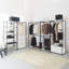 Garde-robe autoportant en bois et métal blanc l 31,5 po Kennyth