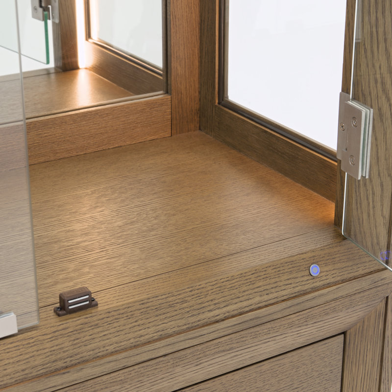 Portrait Display Cabinet - Sienna Brown