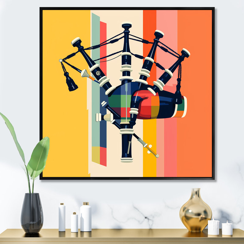 Cornemuse Melody I - fruits, art mural, Cadre flottant noir, H 36 po x l 36 po x P 1,5 po
