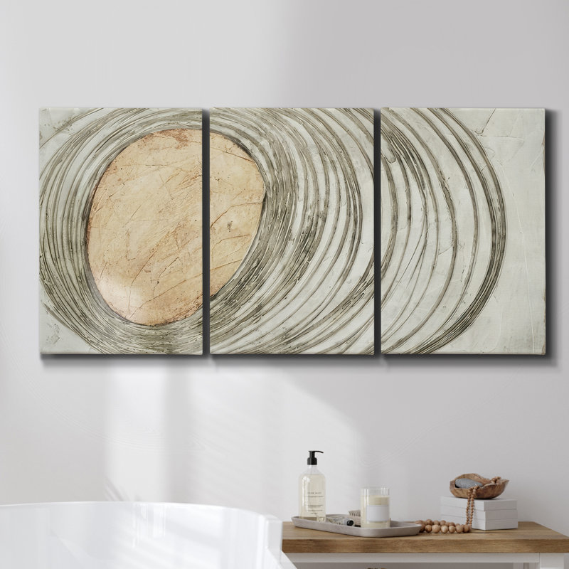 Ethereal Landscape I - 3 pièces, reproduction sur toile tendue, H 36 po x l 72 po x P 2 po