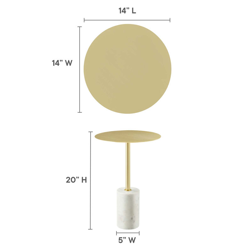 Table d'appoint Lyric, Laiton