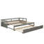 Lit de jour extensible avec couchette, lit de jour en bois avec couchette-1098840230