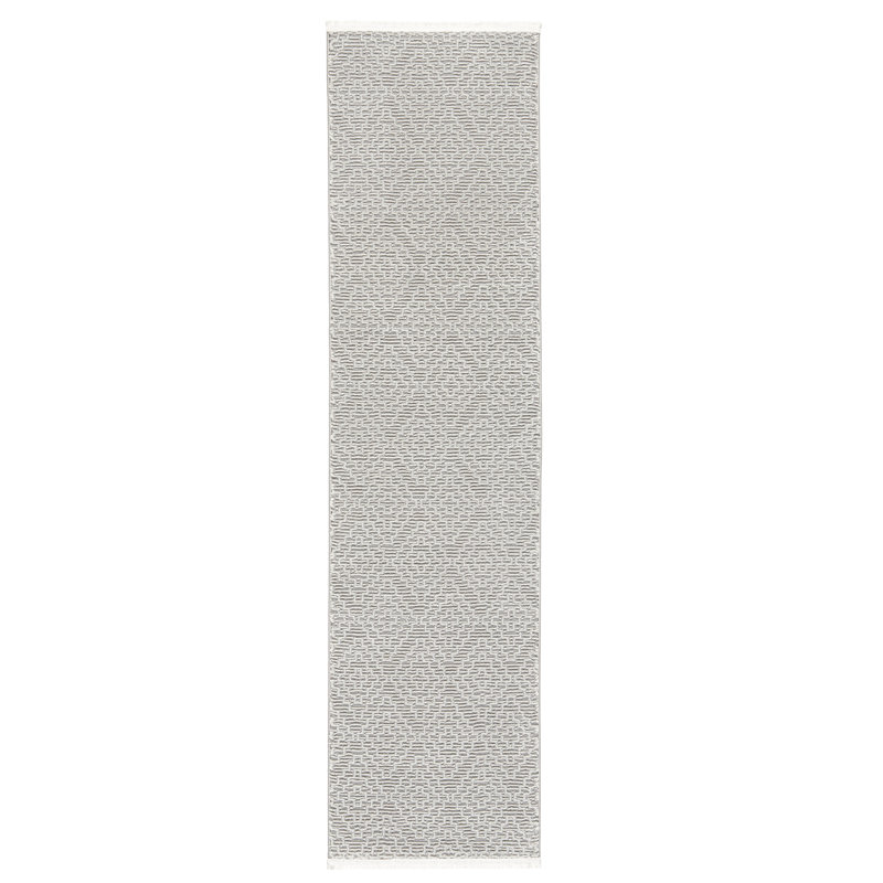 TOWN & COUNTRY LUXE Tretta Modern Geo Area Rug with Plush High-Low Texture, Gray, Runner 1'9" x 7'2"