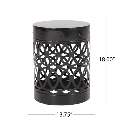 Modern Outdoor Metal End Table -Large