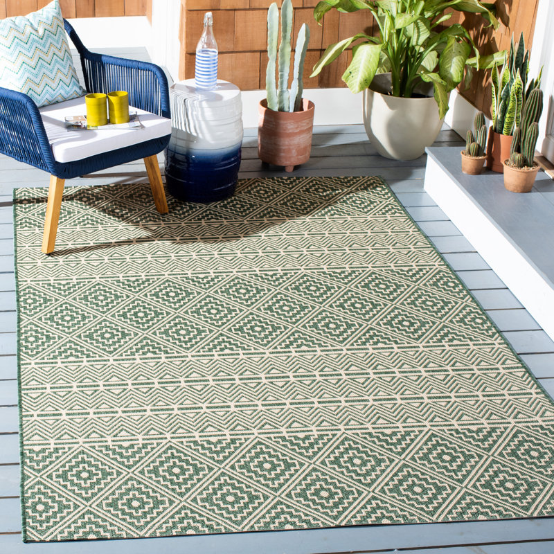 Courtyard Performance Southwestern Indoor/Outdoor Area Rug, Rectangle 9' x 12'