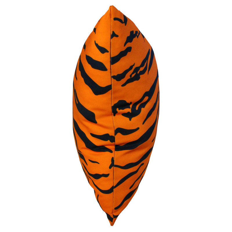 Animal Print Reversible Throw Pillow, Orange