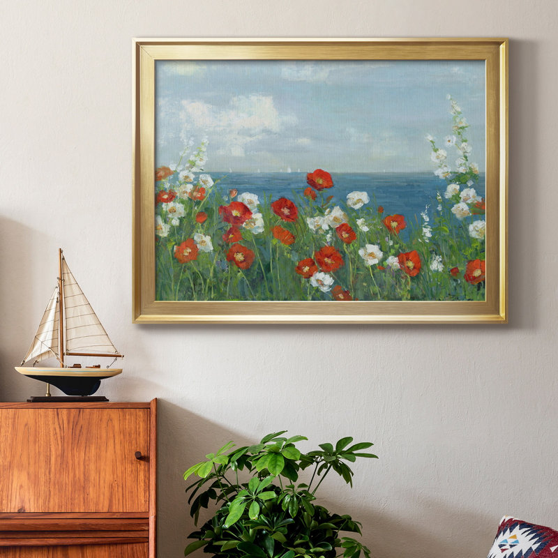 Peace and Calm I - peinture sur toile encadrée, H 30,5 po x l 42,5 po x P 1,5 po, Or