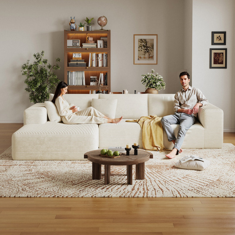 Canapé modulaire 108 po Cloud , Gauche, Beige