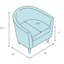 Cosway 28" Wide Barrel Chair-41248050
