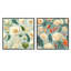 Romine - Ensemble de 2 collages carrés botaniques abstraits-101854371-101854372