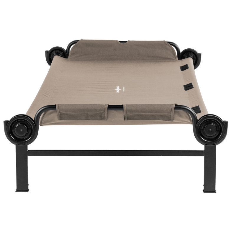 Disc-O-Bed Single Cot, Portable Sleep Solution for Tents and Cabins, Tan, XL, Tan