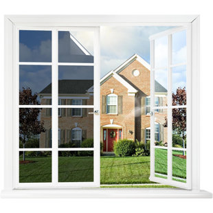 One Way Privacy Window Film For Home - Heat UV Blocking Reflective Static Cling Mirror Decorative Glass Covering - See Out Not In - Removable Non-Adhesive