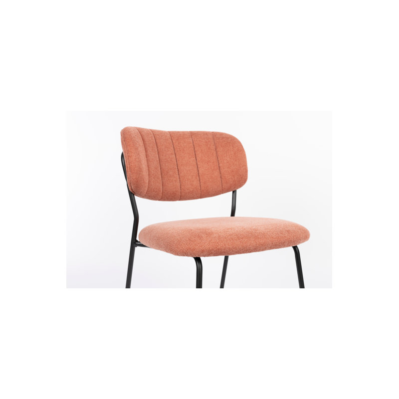 Jolien Upholstered Dining Chair, Pink, Black