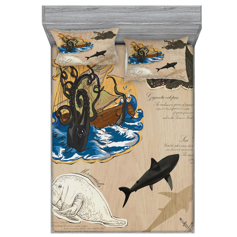 Microfiber Sheet Set, Full Sheet Set with Fitted Sheet