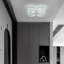 8-Light 60cm Modern Ceiling Light, Dimmable LED Flush Mount with Remote, Rectangle Acrylic Chandelier-933874085