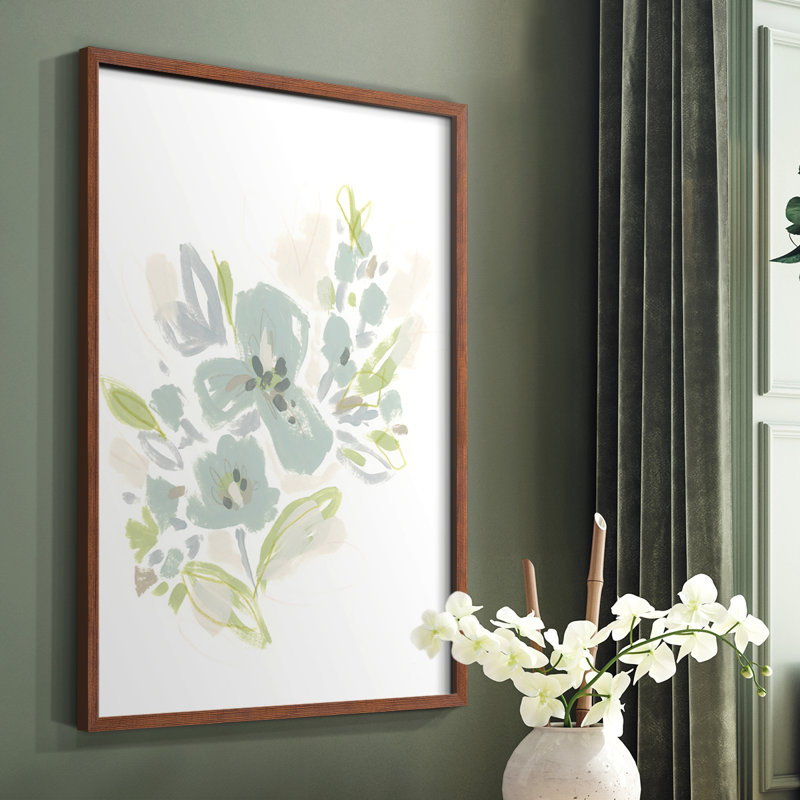 «Seafoam Petals III», reproduction encadrée - bois massif, Brun, H 10 po x l 8 po