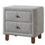 Table de chevet 2 tiroirs Grey Boucle
