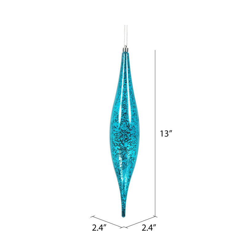 Ornement de Noël 13 "Mercury Rain Drop, Turquoise