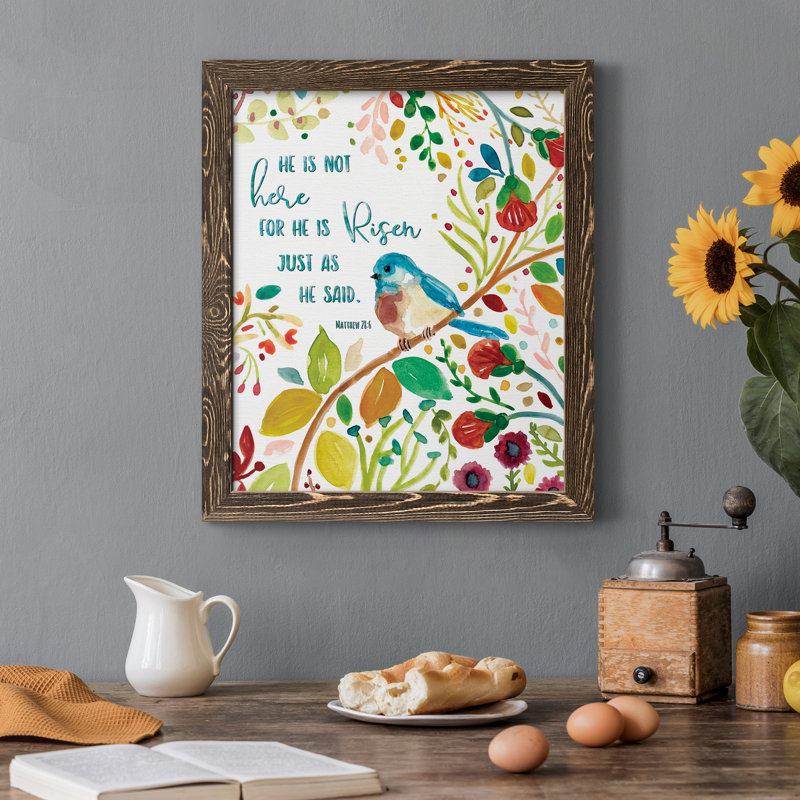 " He Is Risen " Painting Print, Walnut, 37.5" H x 27.5" W x 1" D