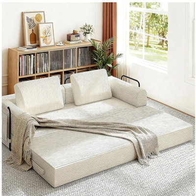 Canapé-lit convertible de 78 pouces, causeuse futon avec lit escamotable et lit escamotable Futon, aucun assemblage requis
