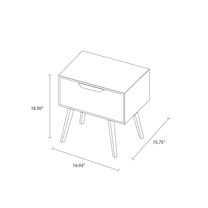 Table de chevet en bois massif
