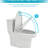 Modern Ceramic Toilet With Dual Flush And Low Water Consumption Feature Glaze Silent Soft-Close Seat