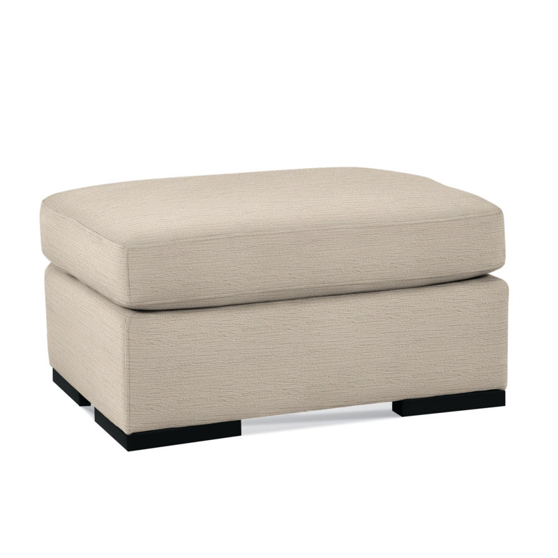 Memphis Ottoman, Beige Sugar Performance; 0863-93, Black