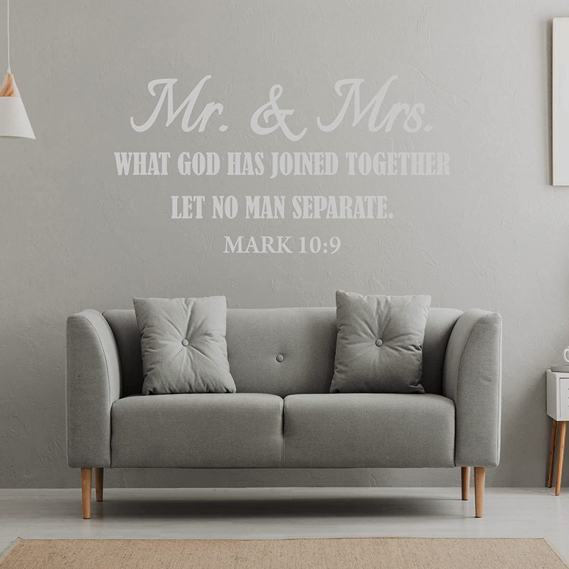 Text & Numbers Non-Wall Damaging Wall Decal, 20" H x 40" W, Silver