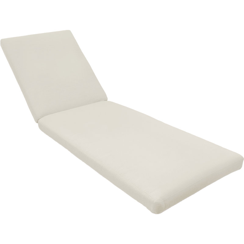 Eddie Bauer Outdoor Chaise Lounge Cushion, Sunbrella Fade & Water Resistant for Pool-Side Chaise Loungers & Deck Recliners, 23"W x 45"L, 2.5" thick; Back 23"W x 30"L, 2.5" thick, Canvas Natural