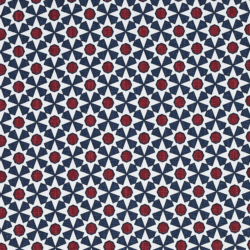 Tissu Serendipity, Marine / Rouge