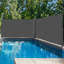 Auvent latéral 236 po x 71 po, auvent rétractable latéral, auvent rétractable pour écran de patio, résistant aux rayons UV, imperméable, écran d'intimité pour le jardin, le balcon, la cour (gris foncé)