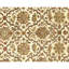 Hand Knotted Wool Area Rug in Cream And Gold