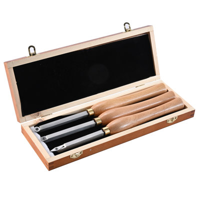 Wood Lathe Chisel Set, 3 PCS Woodworking Turning Tools