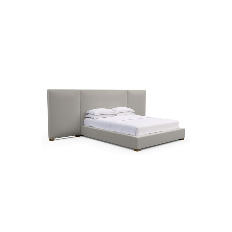 Prospect Upholstered Bed, Weathered, Box Weave Linen Black Jack, Full