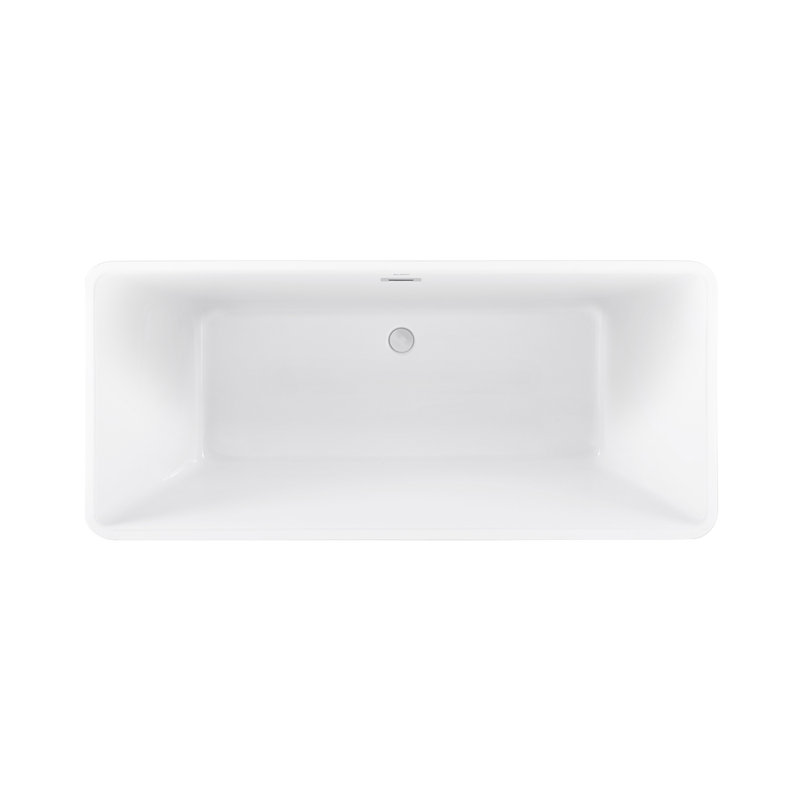 St. Tropez 67" White Acrylic Freestanding Bathtub