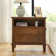 Amberlyn 27.2'' H Traditional  2-Drawer Nightstand with Built-In Outlets and Solid Wood Legs and Open Shelve