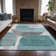 Machine Washable Indoor/Outdoor Xhevrie Teal Rug-112122497