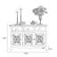 Buffet en fer et bois brun et blanc
