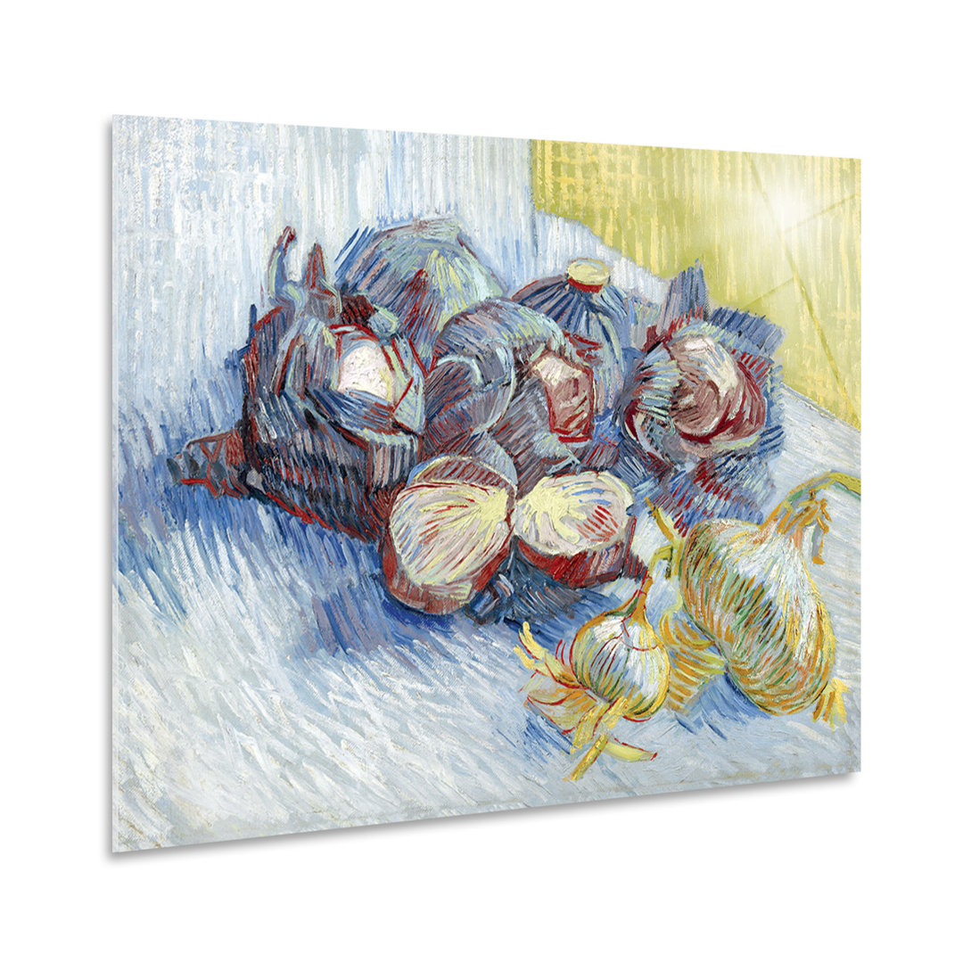 Glasbild Rotkohl und Zwiebeln von Vincent Van Gogh