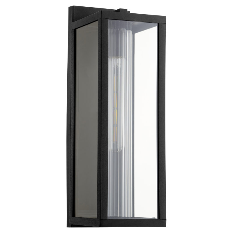 Lanterne murale d'extérieur noire Nayem, H 18,75 po x l 5,88 po x P 6,88 po