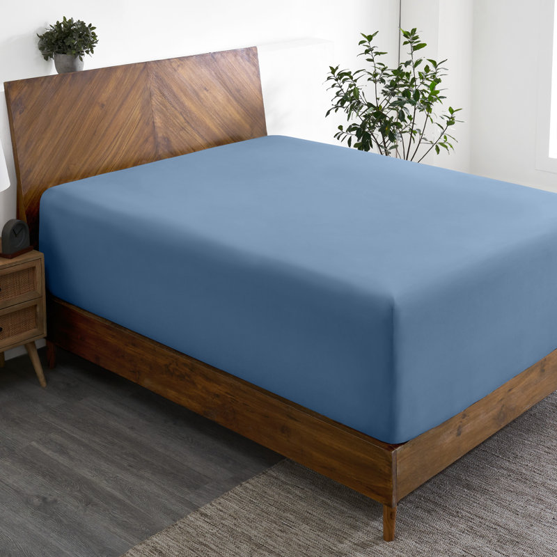 Drap-housse en microfibre 24 po, Drap-housse pour lit simple TG, Bleu couronne