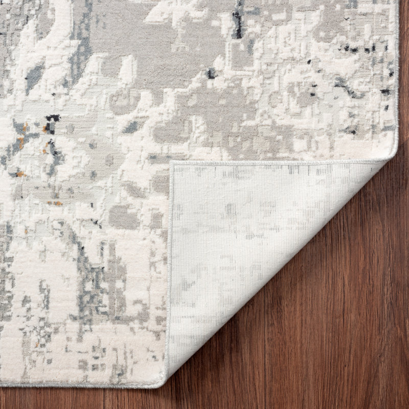 Hublersburg Viscose Floral Indoor Rug, Rectangle 5'6" x 8'6"