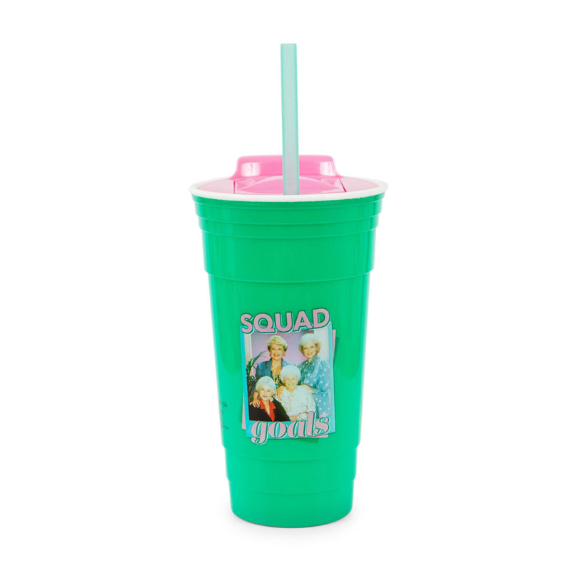 Les filles dorées 32 oz. Gobelet isotherme avec paille