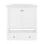 Ensemble de meuble-lavabo 30 po avec lavabo, armoire de salle de bain multifonctionnelle avec portes et tiroir, cadre solide et panneau de fibres à densité moyenne (blanc)