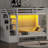 Loft Bed With Storage Staircase And Murphy Bed, Bed Frame With LED Light